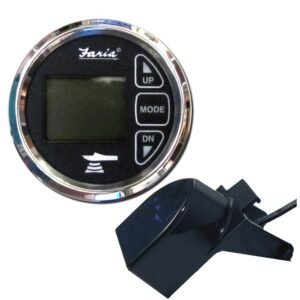 Faria Chesapeake Black 2 Dual Depth & Temp Sounder w/Transom Mount Transducer