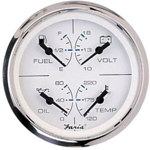 Faria Chesapeake White SS 4 Multifunction Gauge