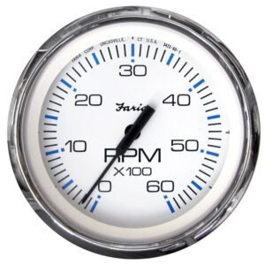 Faria Chesapeake White SS 4 Tachometer - 6000 RPM (Gas) (Inboard & I/O)