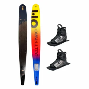 HO Omni Ultra Black Slalom Ski w/ Double Stance ATOP Bindings