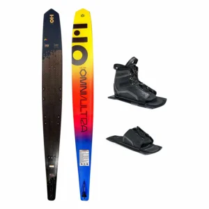 HO Omni Ultra Black Slalom Ski w/ Stance UltraLite Binding and Adjustable Rear Toe Plate