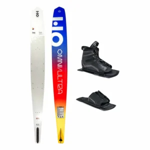 HO Omni Ultra White Slalom Ski w/ Stance UltraLite Binding and Adjustable Rear Toe Plate