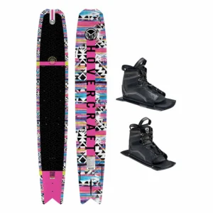 HO Women's Hovercraft Tribal Pink Slalom Ski w/ Double Stance UltraLite Bindings