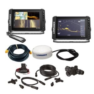 Lowrance Elite FS 10 BOAT in A BOX w/Active Imaging 3-in-1 - 2 Displays, TD, GPS Antenna, Starter Kit, 25 Ethernet Cable