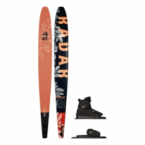 Radar Women's Lyric Alloy Slalom Ski w/ Lyric BOA Binding and Adjustable Rear Toe Plate