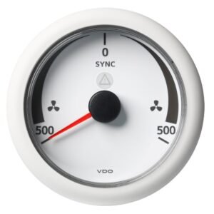 Veratron 3-3/8 (85MM) ViewLine Synchronizer -500/+500 RPM - 8 to 32V - White Dial & Bezel